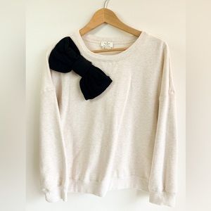 Kate Spade Crewneck Black bow designed Sweatshirt